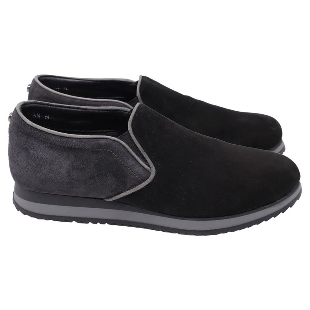 Stuart Weitzman Slip-On Sneakers in Black Suede